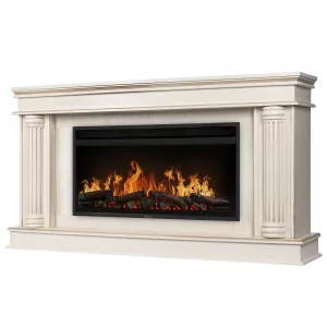 Каминокомплект: Очаг Electrolux EFP/P-3620LS, портал Olympia 42/40/36, сл. кость с зол. патиной