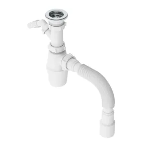 Сифон бутылочный 1 1/2″х40 большой колбой с отводом с/м с г/т 40х40/50 (TIVOLI)
