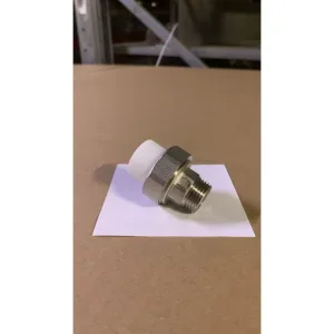 Муфта PPR белая разъемная НР 20 х 1/2″ (VA 0813)