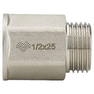 Удлинитель Varmega шестигранный ВР-НР 1/2″ x 25 мм, никелированный