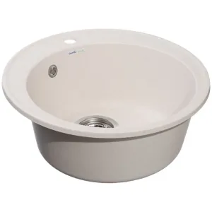 Мойка комп. GRANFEST QUARZ GF-Z 08 D=479 (белый),круглая