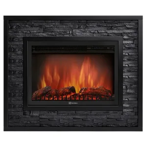 Каминокомплект: Очаг Electrolux EFP/P-3020LS, портал Loft 30 камень черный, черная эмаль