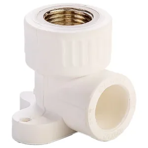 Угольник комбинированный ППР PPRC ВР 25х1/2″ Lammin с креплением ВН резьба, белый (уп. 20 шт)