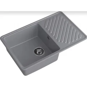 Мойка комп. GRANFEST QUARZ GF-ZL 52 чаша+кр 753*477 (темно-серый)