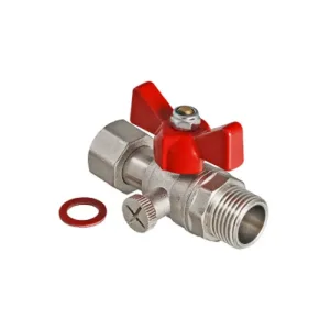 Кран шаровой Valtec трехходовой для манометра Ду 15 Ш-Г (VT.806.N0404)
