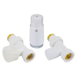 Комплект подключения SCHLOSSER STANDARD MINI 1/2" прямой, белый, с термоголовкой MINI М30х1,5