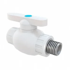 Кран шаровой PPR белый 20 х 1/2″ НР РТП