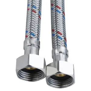 Гибкая подводка для воды ВВ 12мм 1/2″ длина 80 см Внутренняя Внутренняя резьба (Китай)