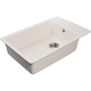 Мойка комп. GRANFEST QUARZ GF-ZL 51 753*476 (белый),прямоугольная с крылом