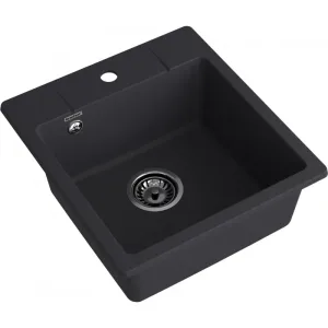 Мойка комп. GRANFEST URBAN 245 (450х490) черный прямоугольная