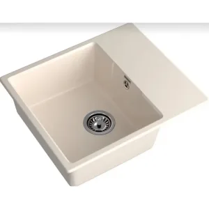 Мойка комп. GRANFEST URBAN 658L (580×490) белый прямоугольная с крылом