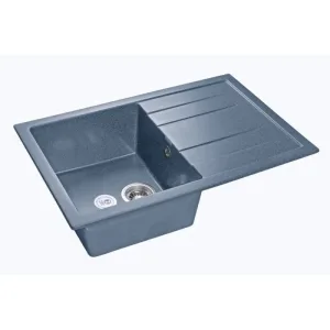 Мойка комп. GRANFEST Quadro GF-Q780L (780х500) Графит,прямоугольная с крылом
