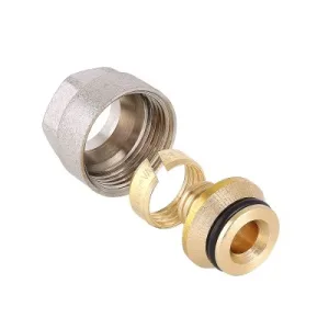 Фитинг коллекторный обжимной для PEX труб 16х3/4″ ВР (VT.4410.NVE.16)