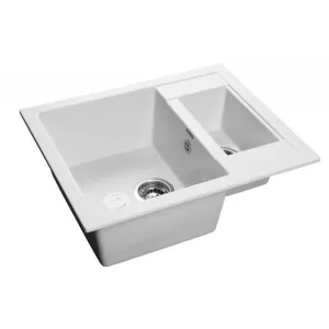Мойка комп. GRANFEST Quadro GF-Q610K (610х500) Иней 1,5 чаши,прямоугольная