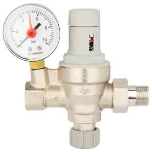 Клапан подпиточный VARMEGA VMFV01, 1/2″, мембранный, с манометром