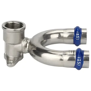 Водорозетка VARMEGA раструбная Inox Press ВР проходная 15×1/2″