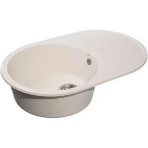 Мойка комп. GRANFEST QUARZ GF-Z 18 (737*478) белый,овальная с крылом