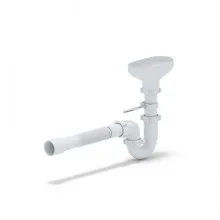Сифон Ани 1 1/2″x40, прямоточный с разрывом струи и г/т 40х40/50 (DR0115)