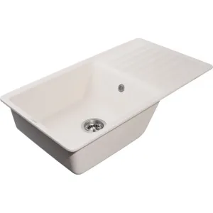 Мойка комп. GRANFEST QUARZ GF-ZW 73 860*480 (белый),прямоугольная с крылом