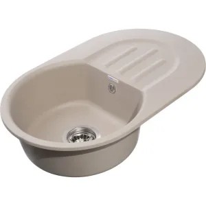 Мойка комп. GRANFEST SMART GF-SM685L (681*433) Песочный овальная с крылом