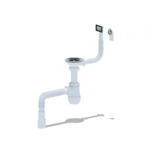 Сифон Ани Грот 3 1/2″*40с гиб..переливом (круг./прям.) и г/т (A0145DIY)