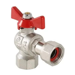 Кран шаровой Valtec с накидной гайкой угловой Ду 20 с внутр.рез. (VT.266.N.0505)