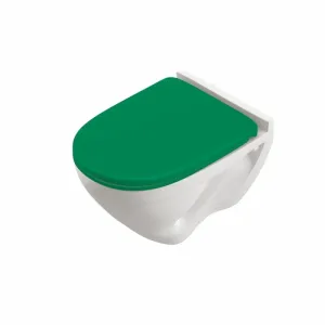 Унитаз подвесной ATTICA Color Green, сид. DP, Soft Close, Clip up(SL)