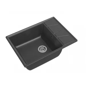 Мойка комп. GRANFEST VERTEX GF-V-680L (680х500) Графит,прямоугольная с крылом