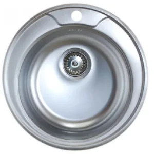 Мойка нерж. врезн. D49 круглая (410) 0,6мм, 3,5″ (арт. EC-445) Кромрус