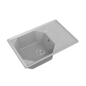 Мойка комп. GRANFEST UNIQUE GF-U-740L (740х500) Серый,прямоугольная с крылом