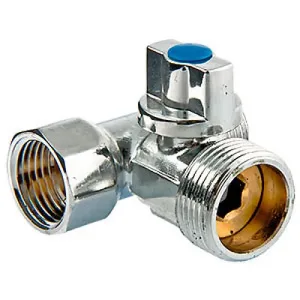 Кран шаровой Valtec трехходовой для стир.машин Ду 15х20х15 (VT.256.N.04)