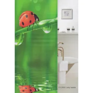 Шторка для ванной фотопринт «Lady beetle» 180х180 без колец (PL), арт. YX-2400