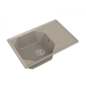 Мойка комп. GRANFEST UNIQUE GF-U-740L (740х500) Песочный,прямоугольная с крылом