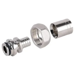 Соединение резьбозажимное SANEXT 16×2.2 — G 3/4″ евроконус, c гильзой в комплекте, никель