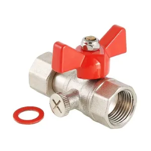 Кран шаровой для подключения манометра, 1/2″вн. -1/2″вн. VT.807.N.0404