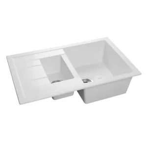 Мойка комп. GRANFEST Quadro Q775KL (775х500) Иней 1,5 чаши+крыло,прямоугольная