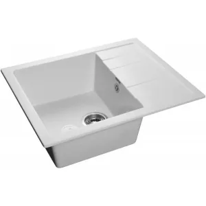 Мойка комп. GRANFEST Quadro GF-Q650L (650х500) Иней,прямоугольная с крылом