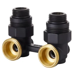 Узел нижнего подключения Royal Thermo угловой 1/2″х3/4″ EK (черный)