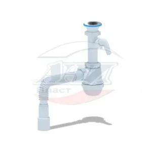 Сифон Ани Грот 1 1/2″х40, нерж. вып., с гт 40×40/50 с отв. (А1015)