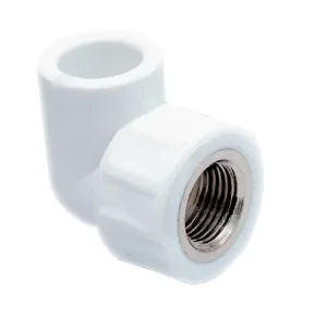 Угольник PPR белый комби.ВР 20 х 1/2″ Remsan