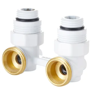 Узел нижнего подключения Royal Thermo угловой 1/2″х3/4″ EK (белый)