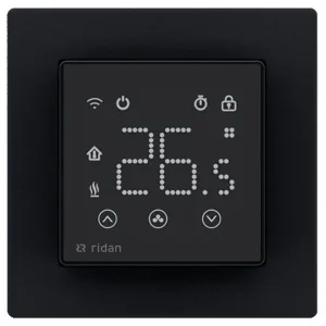 Термостат комнатный РИДАН RSmart-SB с Wi-Fi подключением 230V, черный