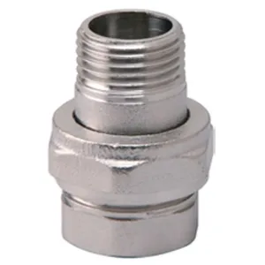 Соединитель VIEIR прямой, разъемный (американка), конусный ВН 11/2" никел. HJKN77