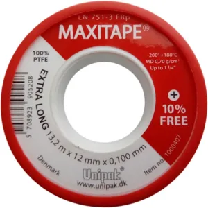 Лента UNIPAK MAXITAPE (13,2 м х 12 мм х 0,1 мм, MD-0,7 г/см3) (красн. упак.)