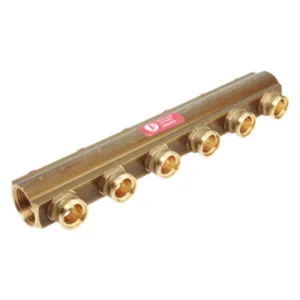 Коллектор Giacomini с отсечными клапанами 1″ x 3/4″E /4, R553SY044
