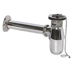 Сифон латунный регул.+ нерж.вып. с проб. и трубой SL213 1 1/4″ хром. (34578003)