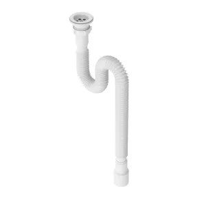 Гофросифон 1 1/2″х40/50 удлинённый с пластиковой решеткой (TIVOLI)