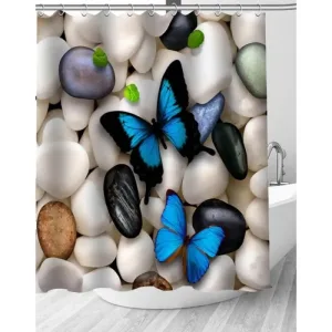 Шторка для ванной фотопринт «Бабочки» 180х200 без колец (PL), арт. Butterflies