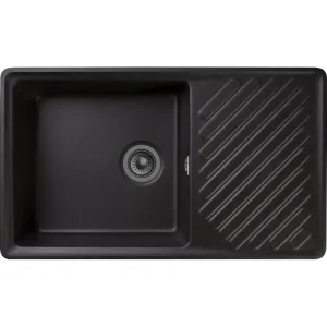 Мойка комп. GRANFEST QUARZ GF-ZL 53 851*479 (черный),прямоугольная с крылом