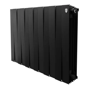 Радиатор биметаллический Royal Thermo PianoForte 500 Чёрный — 12 секц.